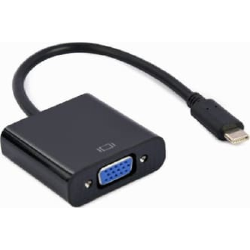 Adapteris USB Type-C Male - VGA Female 15 cm Black