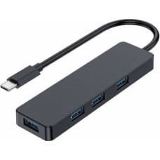 USB Centrmezgls Gembird USB Type-C 4-port Black