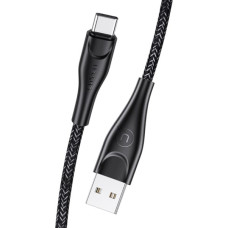 USAMS Kabel pleciony U41 USB-C 3m 2A czarny|black SJ398USB01 (US-SJ398) Fast Charge