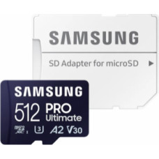 Atmiņas karte Samsung MicroSDXC 512GB PRO Ultimate with Adapter