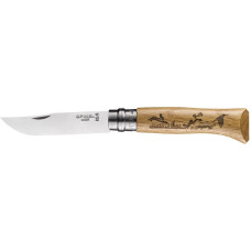 Opinel N°08 nerūsējošā tērauda ozola nazis Animal Hare