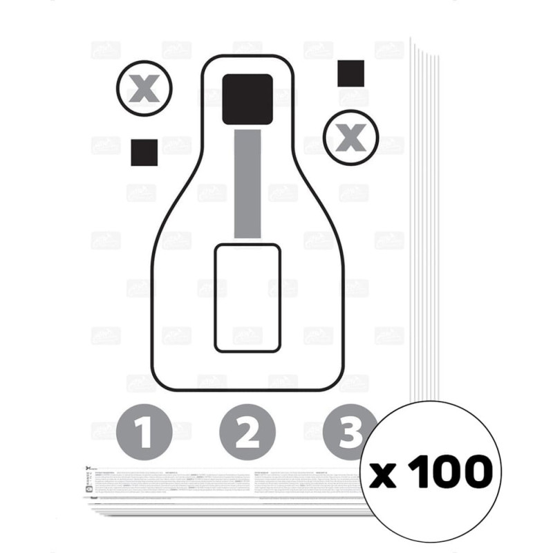 Helikon - PXQT - Pistoles vingrinājums/kvalifikācijas mērķis - 100 gab