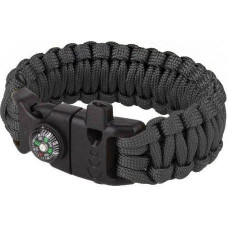 101 Inc. - Paracord Survival aproce - 8" - melna