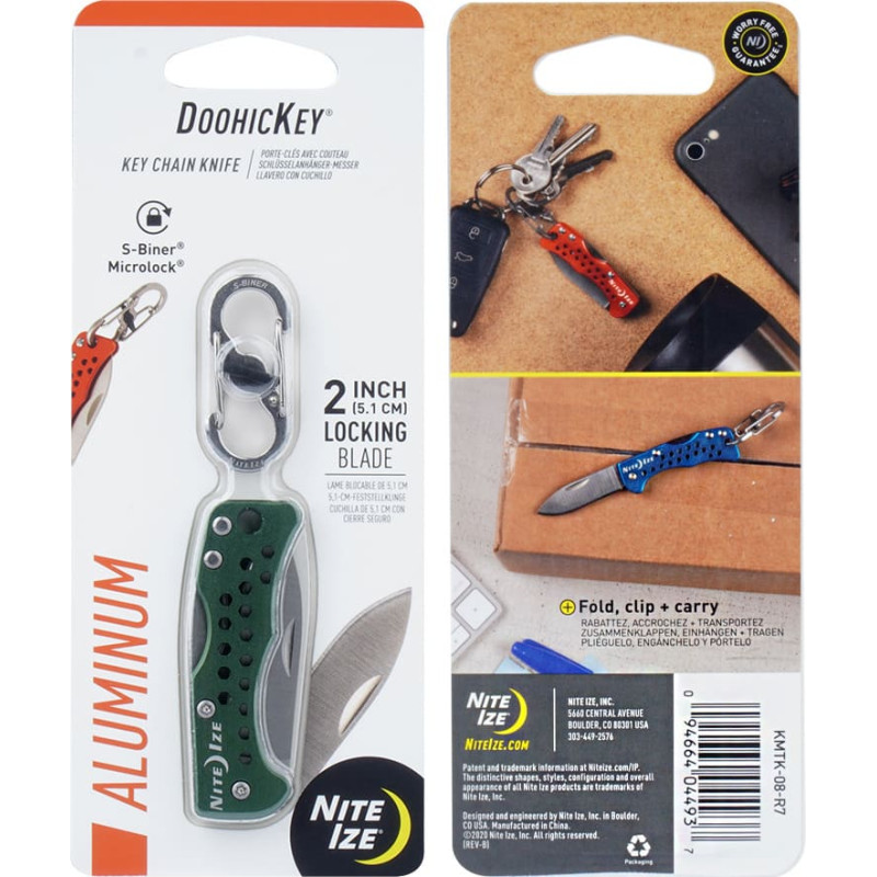 Nite Ize - DoohicKey atslēgu piekariņu nazis - Olīva - KMTK-08-R7