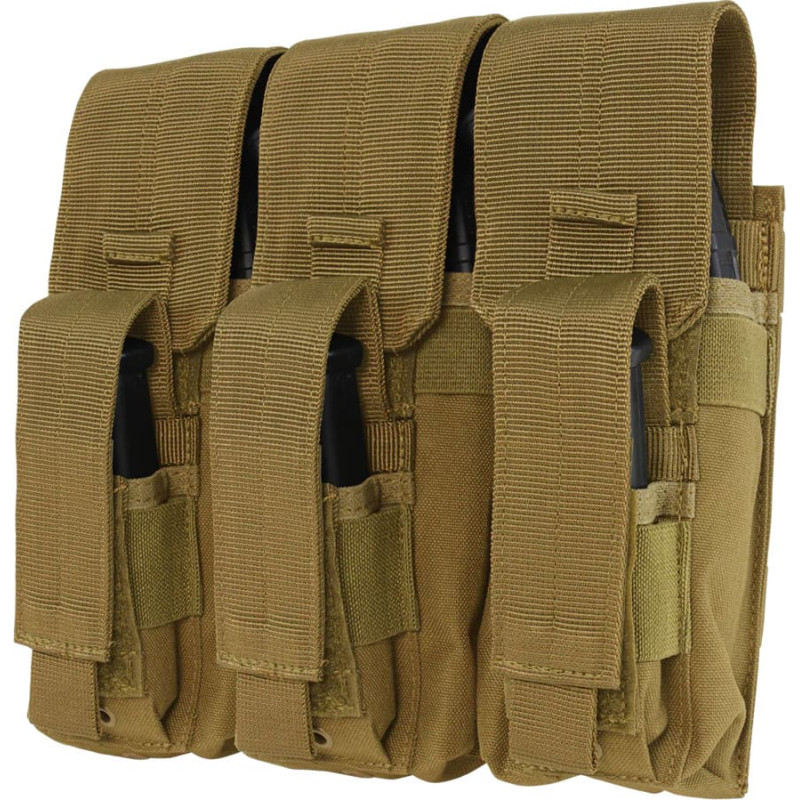 Condor - MOLLE Kangaroo maciņ&scaron; AK žurnāliem - Trīskār&scaron;s - Coyote Brown - MA72-498