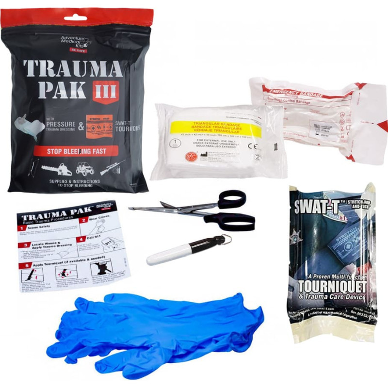 Survive Outdoors Longer (Sol) Piedzīvojumu medicīnas komplekti - Trauma Pak III palīdzības komplekts - 2064-0298