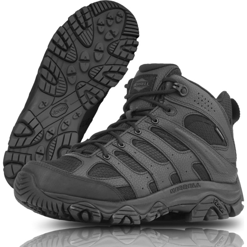 Merrell - Moab 3 Mid Tactical Response ūdensnecaurlaidīgs zābaks - melns - J003911 (41)