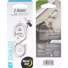 Nite Ize - Z-Series #3 Double Snap Hook - Tērauds - Sudrabs - ZS3-11-R6