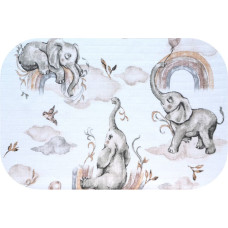 Ega Kids Autiņš - 14442 - TETRA PRINT - EGA - ELEPHANT & RAINBOW - izmērs 70x80 cm