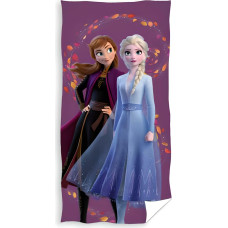 Bērnu dvielis 70x140 Frozen Frozen Anna Elsa purpura kokvilnas pludmale C24