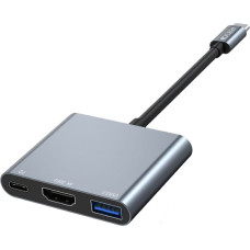 Tech - Protect V1 USB-C Multiport Adapteris | USB 3.0 | HDMI | USB-C | melns