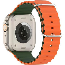 Beline pasek Apple Watch Silicone Waves 38|40|41mm zielono-pomarańczowy |green-orange box