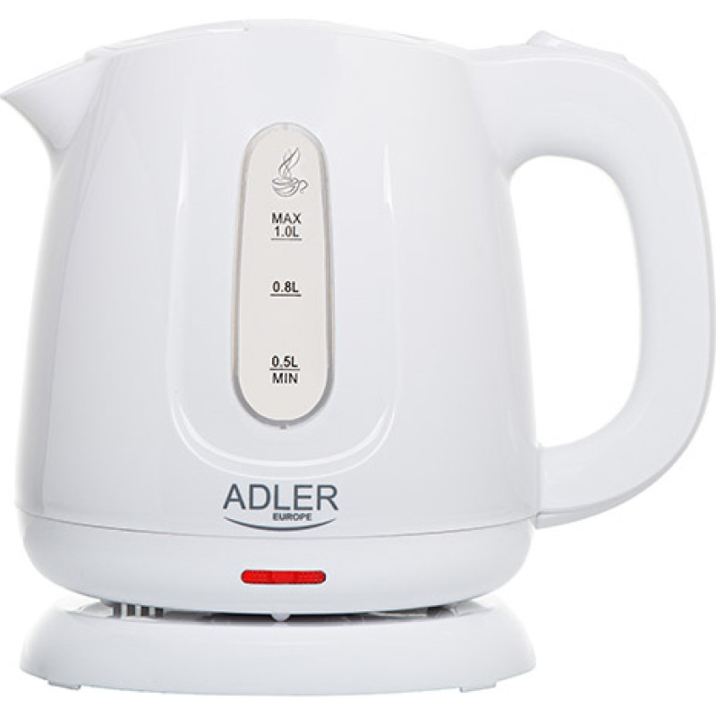 Adler Kettle  AD 1373  Electric  850 W  1 L  Polypropylene  360 degrees  rotational base  White