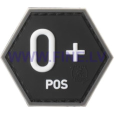 JTG Bloodgroup Hexagon Rubber Patch 0 Pos