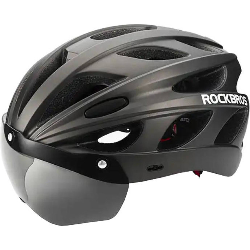 Rockbros Cycling Helmet with glasses  Rockbros TT-16 (black)