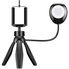 Apexel Phone holder|tripod APEXEL APL-JJ21FL with LED light (black)