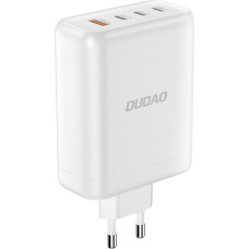 Dudao GaN USB-A / 3x USB-C PD 140W tīkla lādētājs, balts