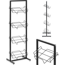 Royal Catering Veikala plaukta statīvs 4 dārzeņu un augļu kastēm, 47 x 36 x 144 cm