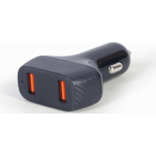 Gembird 2-port USB car Fast Charger 36 W Black