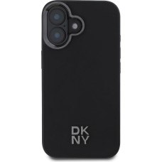 Dkny PU Leather Stack Logo Magsafe Case for iPhone 16 Black