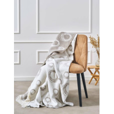 Unia - Cotton Cloud Akrila kokvilnas sega 150x200 2140/1 Ziepju burbuļi pelēks gultas pārklājs pleds ar bārkstīm SG
