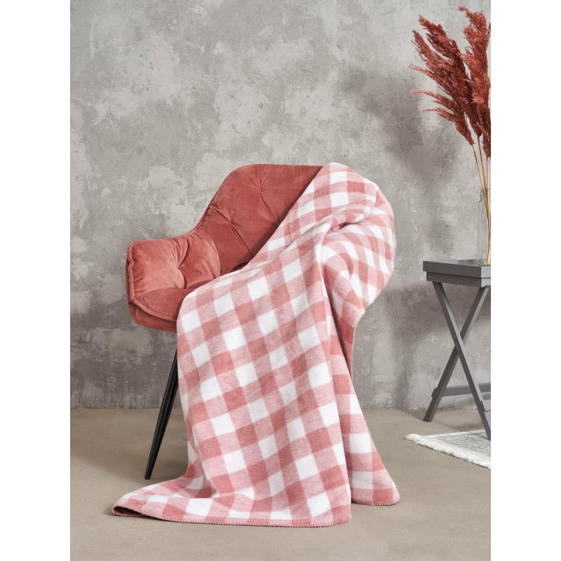 Unia - Cotton Cloud Akrila kokvilnas sega 150x200 2146/2 Picnic klasisks pulverveida gultas pārklājs pleds ar tamborējumu SG