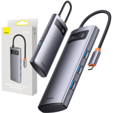 Hub 4in1 Baseus Metal Gleam Series, USB-C to 4x USB 3.0