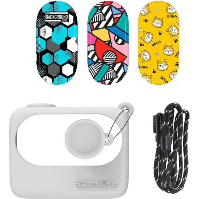 Sunnylife Protective Case Sunnylife foProtective Case Sunnylife for Insta360 GO 3 White with stickersr Insta360 GO 3 Black with stickers