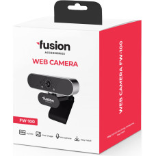 Fusion FW-100 WEB kamera USB 2.0 | 1080p | HD mikrofons| melna