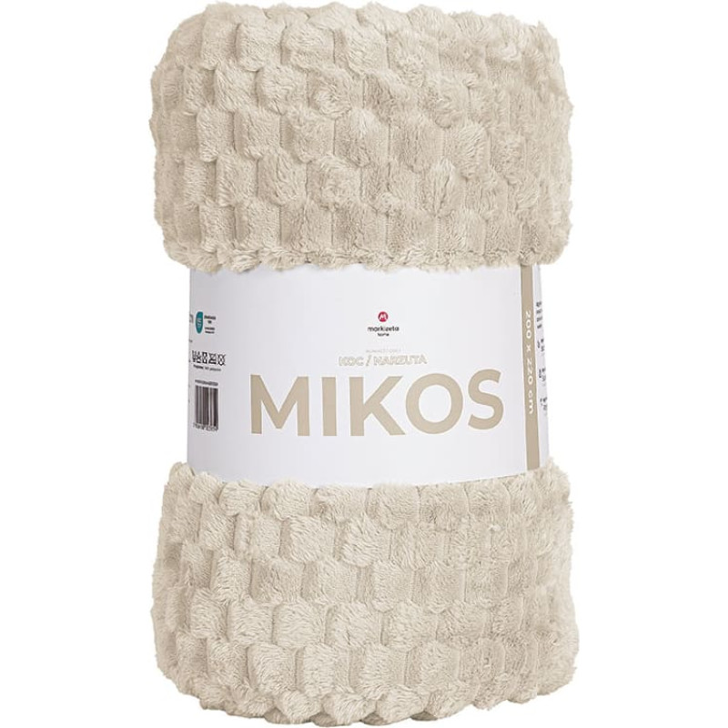 MIKOS dekoratīvā sega, izmērs 160x200cm, krāsa 001 bēšs MIKOS0/CODE/001/160200/1
