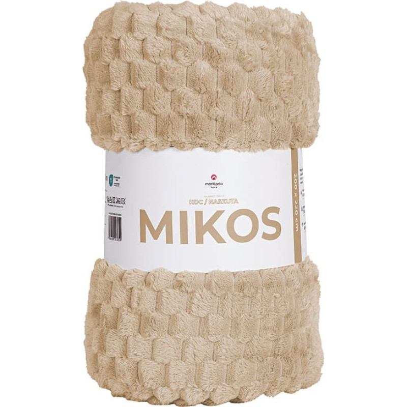MIKOS dekoratīvā sega, izmērs 160x200cm, krāsa 009 tumši bēšs MIKOS0/CODE/009/160200/1