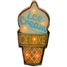 Forever Light RETRO Metal Sign LED Ice Cream Forever Light