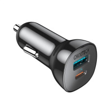 Choetech fast car charger USB Type C PD | USB QC3.0 3A 36W black (TC0005)