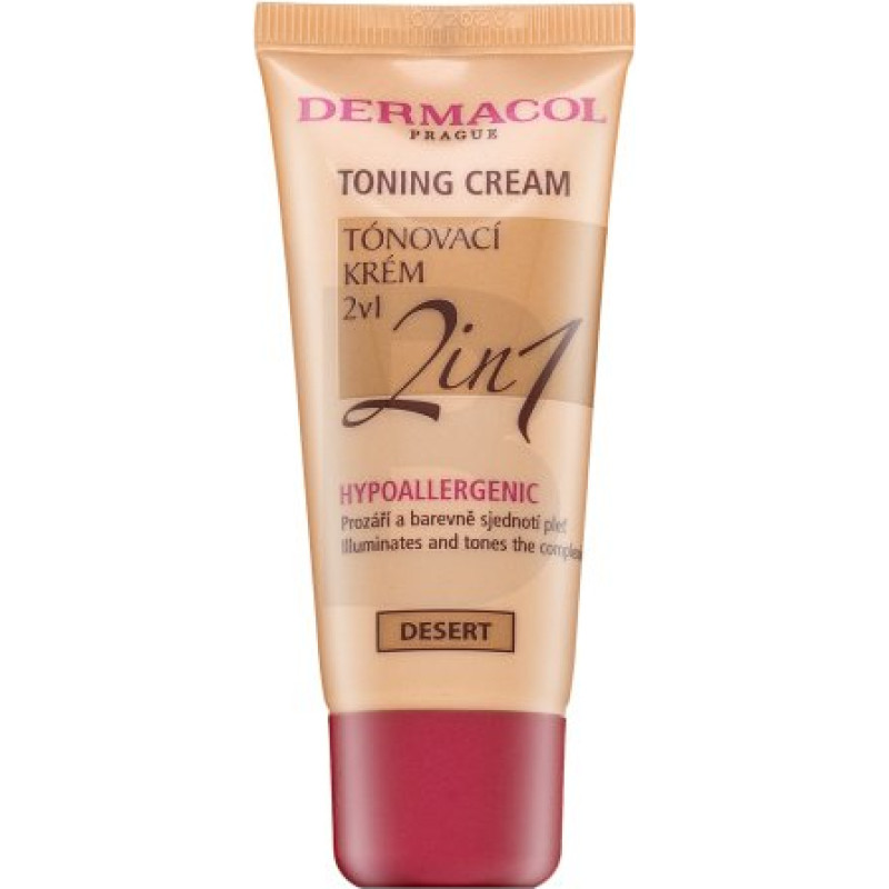 Dermacol tonizējošais krēms 2in1 - tuksnesis ādas tonusa izlīdzināšanai 30 ml