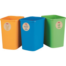 Curver Atkritumu spaiņu bez vāka komplekts  Deco Flip Bin 3x25L zils|zaļš|dzeltens