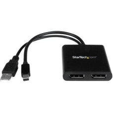 Startech .com Mini DisplayPort MST Hub - Mini DisplayPort to DisplayPort Multi Monitor Splitter - MST Hub mDP 1.2 to 2x DP (MSTMDP122DP) - video splitter - 2 ports