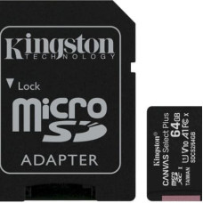 Kingston Canvas Select Plus - flash memory card - 64 GB - microSDXC UHS-I