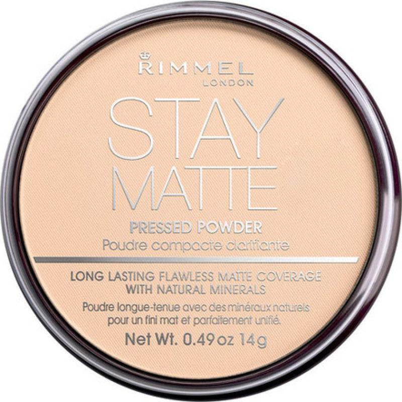 Rimmel Stay Matte Long Lasting Pressed Powder mattifying and brightening powder 14 g. 005 Silky Beige