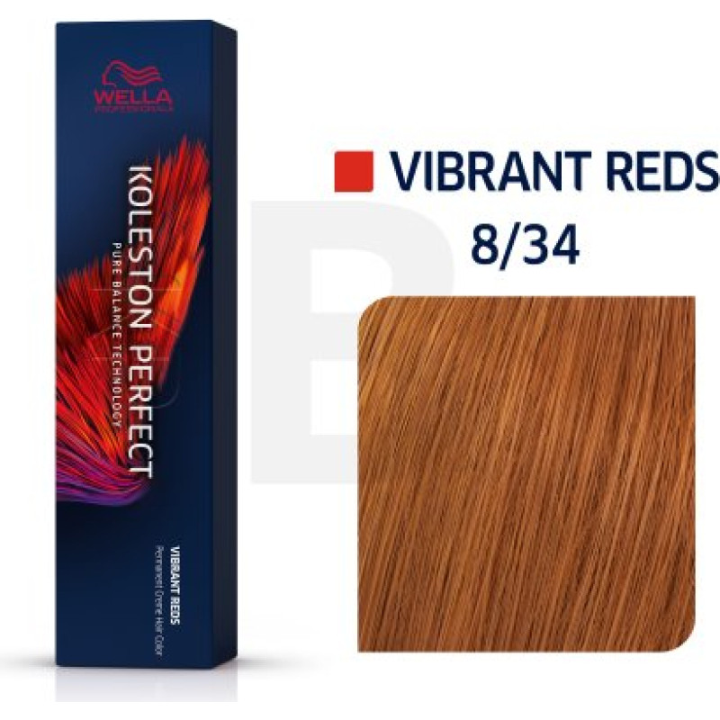 Wella Professionals Koleston Perfect Vibrant Reds profesionāla permanentā matu krāsa 8|34 60 ml