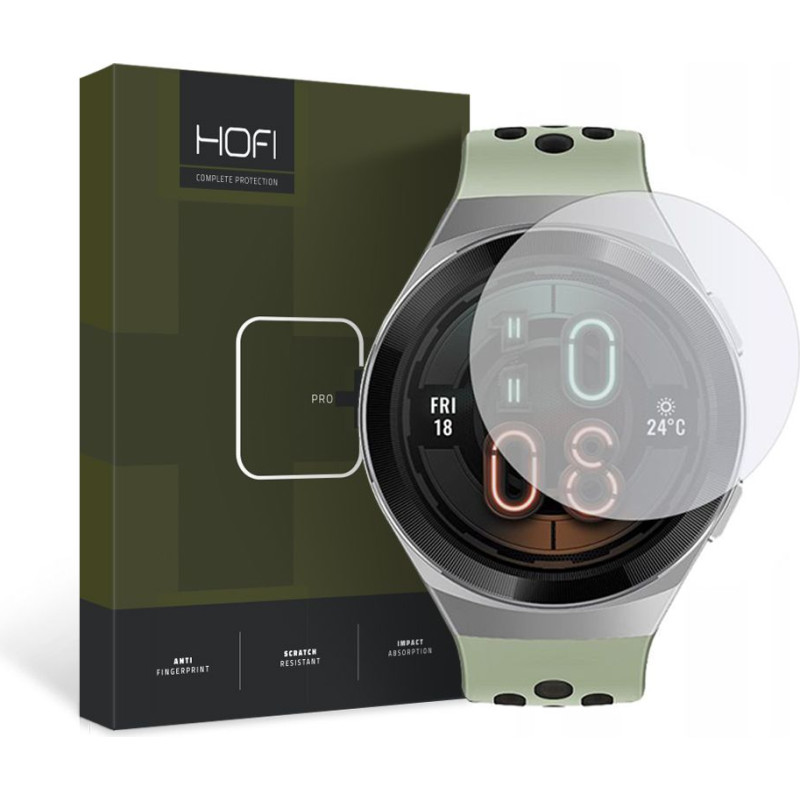 Hofi GLASS PRO+ HUAWEI WATCH GT 2E (46 MM) CAURSPĪDĪGS RŪDĪTS STIKLS