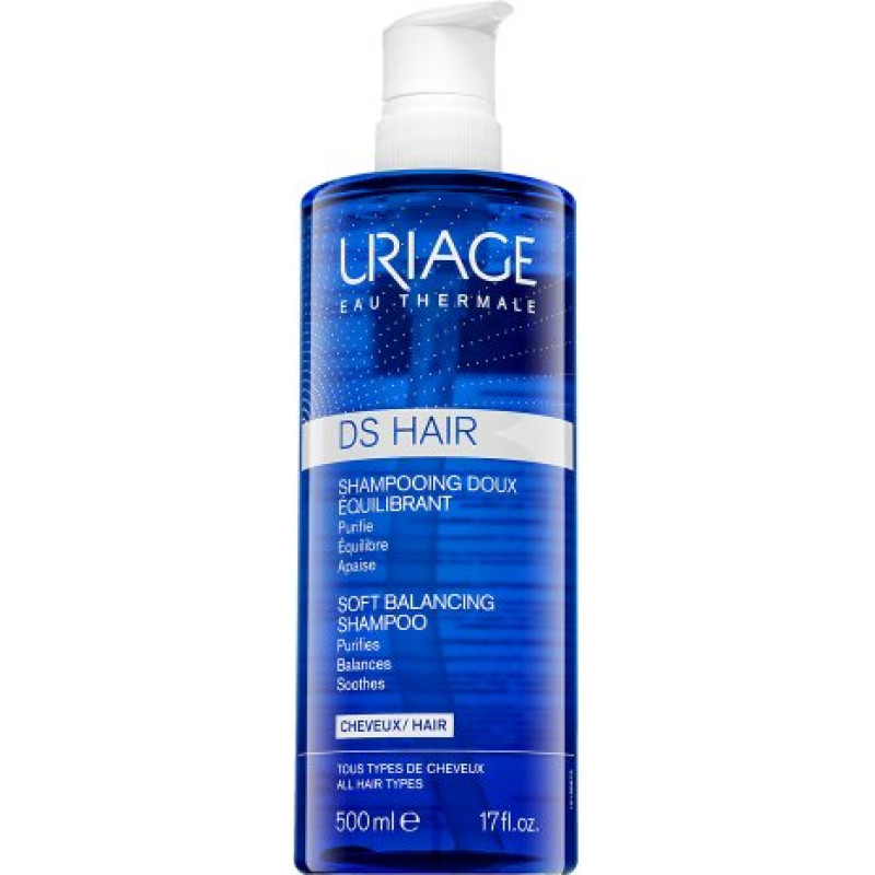 Uriage DS Mīkstais matu šampūns ikdienas lietošanai 500 ml