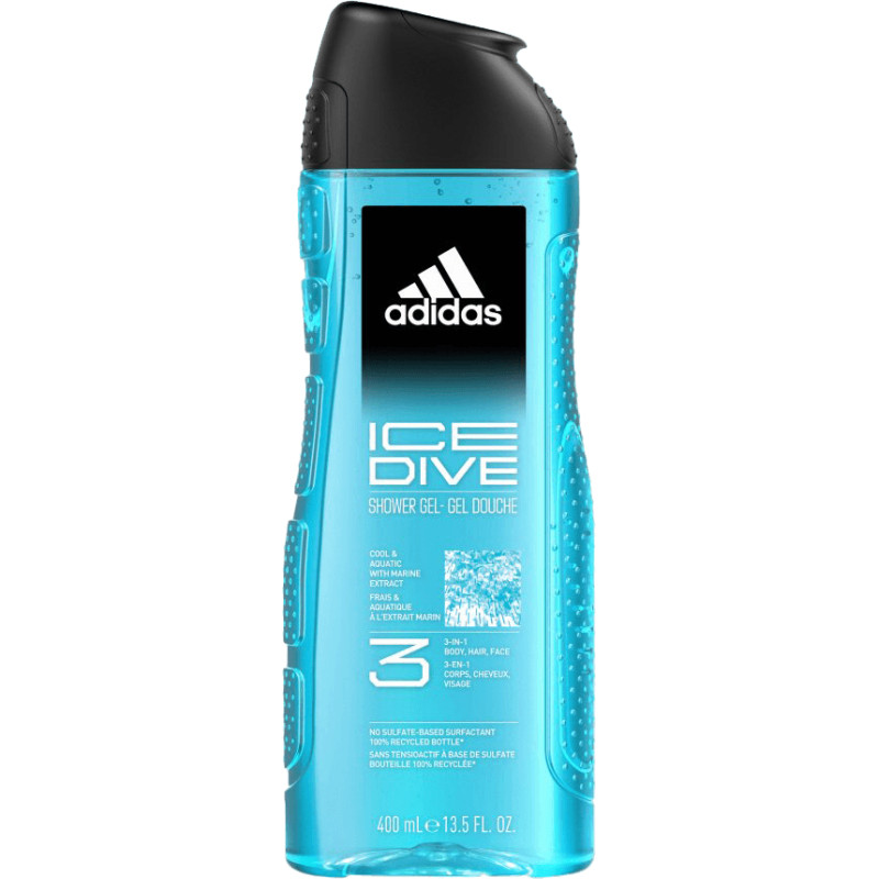 Dušas želeja Adidas Men Ice Divine 3in1 400ml