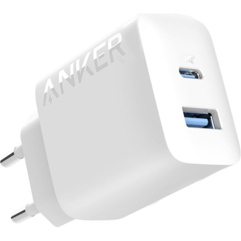 Anker 312 20W mains charger 1xUSB-A 1xUSB-C white