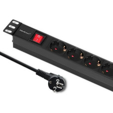 Power strip for RACK 1U 16A, PDU, 6xSCHUKO, 2m