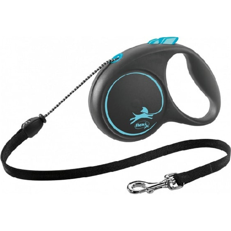 Trixie Inerces pavada suņiem – Trixie Flexi BLACK DESIGN, cord leash, M: 5 m, blue