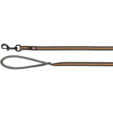 Trixie Pavada : Trixie Fusion tracking leash, rubberised, M–XL: 3 m|17 mm, graphite|papaya