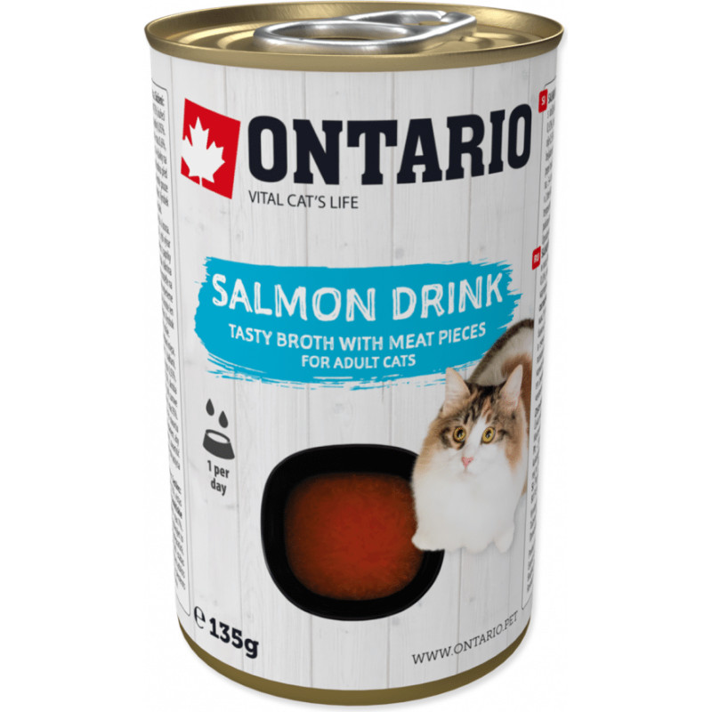 Ontario Konservi kaķiem – Ontario Drink Adult Salmon, 135 g