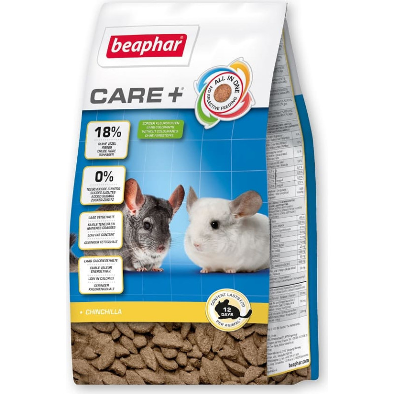 Beaphar Barība šinšillām - Beaphar Care+ Chinchilla, 250 gr