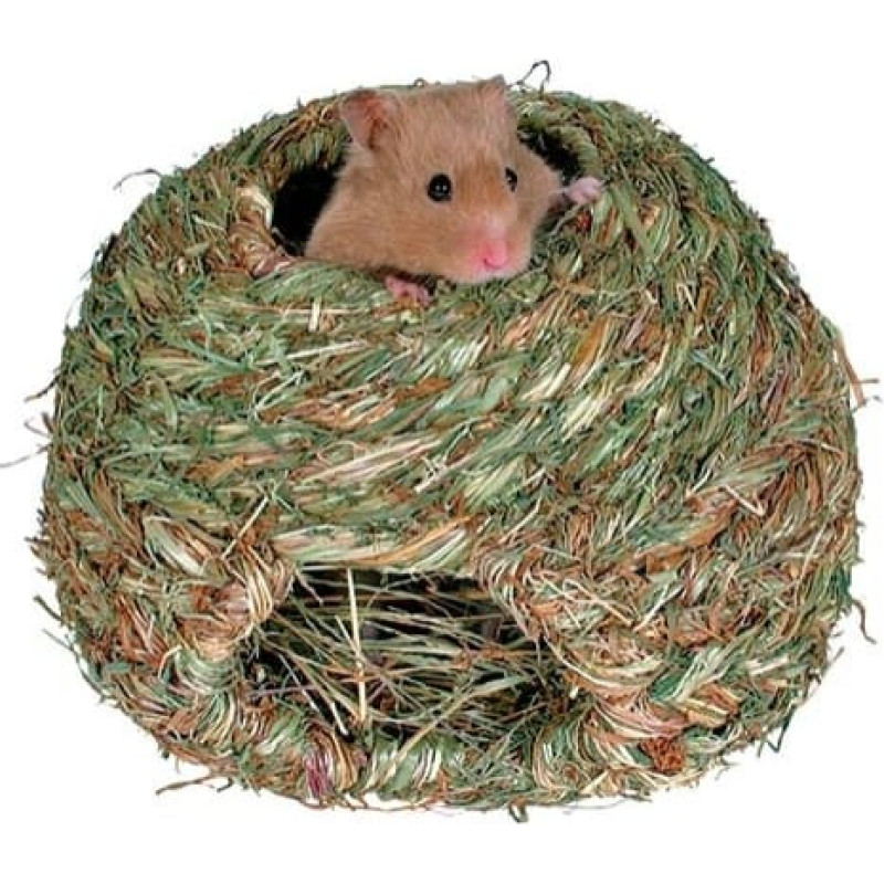 Trixie Aksesuārs grauzējiem : Trixie  Grass Nest, salmu mājiņa, 16 cm