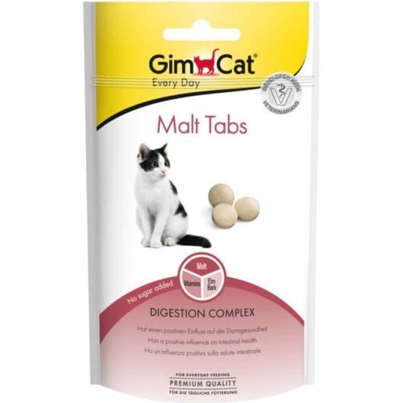 Gimborn Vitamīnizēta papildbarība : GimCat Malt Tabs, 40gr